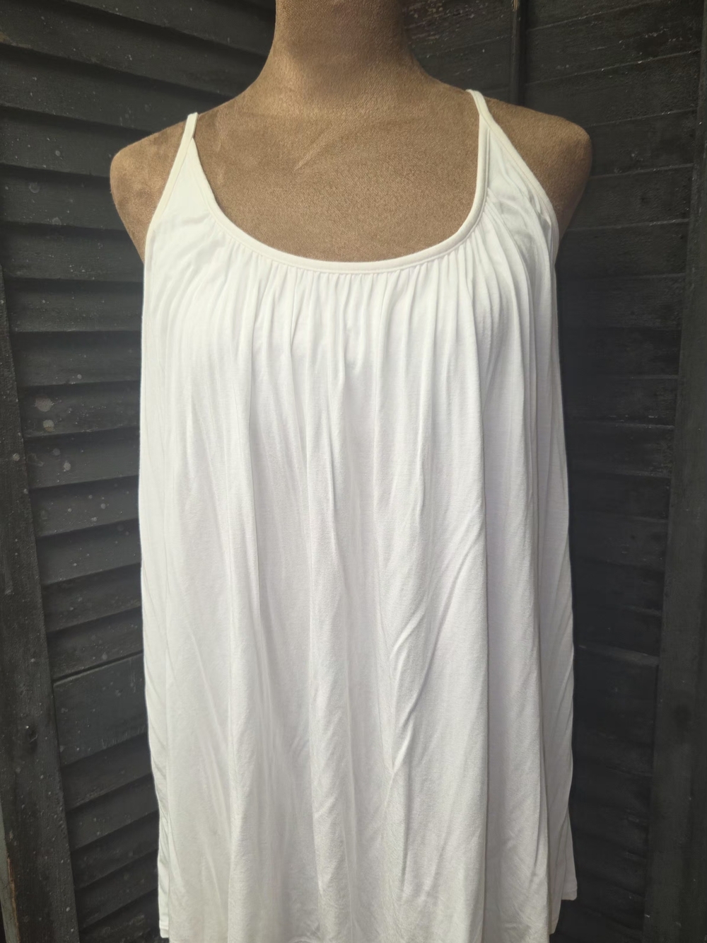 Victoria's Secret White Pleated Spaghetti Strap Camisole